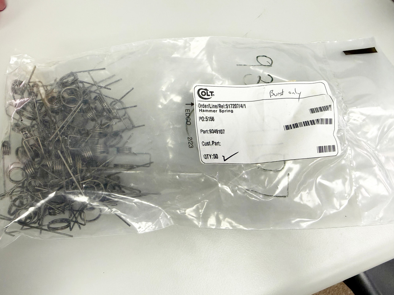 Colt M4/M5 Auto/Burst Hammer Spring