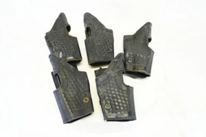 Police Trade-In Holster Lot – 5 Black Leather Basketweave Holsters LH/RH Mix