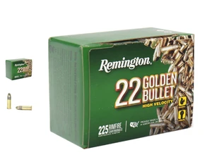 Remington Golden Bullet .22LR 36-Grain Copper Plated Hollow Point - Box of 225 Rounds