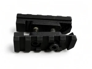 Used 4-Slot Aluminum Picatinny Rail Section Adapter - Clamps to Picatinny / Weaver Rail