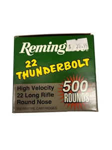 Remington Thunderbolt .22 LR High Velocity Round Nose – TB22B (500 Rounds)
