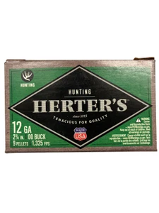Herter’s Hunting 12 Gauge 2-3/4" 00 Buck – 9 Pellet, 1325 FPS (HRT1200) - 10rd Box