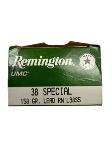 Remington UMC .38 Special 158 Grain Lead RN – L38S5 (50 Rounds)