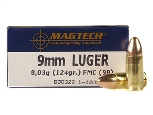 Magtech 9mm Luger Ammo 124 Grain Full Metal Jacket Magtech 9mm Luger Ammo 124 Grain Full Metal Jacket