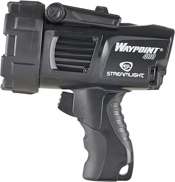Streamlight 44911 Waypoint 400 Rechargeable 1400-Lumen Long Range Pistol-Grip Spotlight with 120V AC Charger and Polymer Holder/Mount