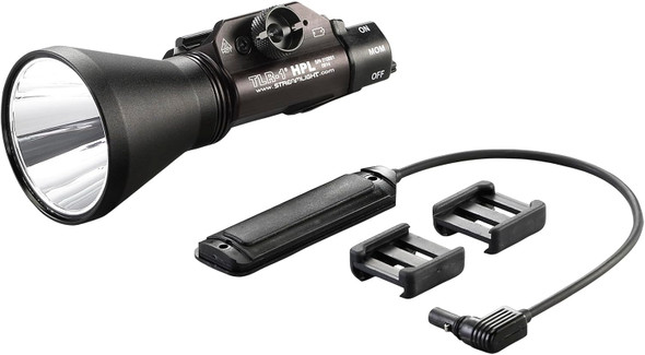 Streamlight 69219 TLR1 HPL 1000-Lumen Long-Range Rail Mounted Weapon Light Strobe w/ Long Gun Kit, Thumbscrew, Safe Off & Remote Pressure Switch