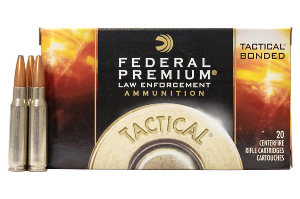 Federal Tactical .308 Winchester Ammo 165 Grain Bonded Jacketed Soft Point