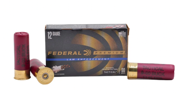 Federal LE FliteControl 12-Gauge Shotgun Ammo 2-3/4" 00 Buckshot 9 Pellet