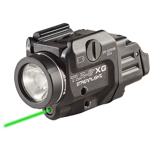 Streamlight 69434 TLR-8X G Flex 500-Lumen Low Profile Pistol Light with Integrated Green Aiming Laser