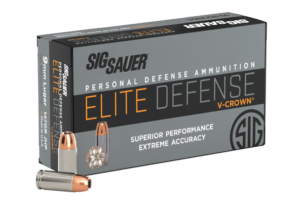 SIG Elite V-Crown 9mm Ammo 147-Grain Jacketed Hollow Point