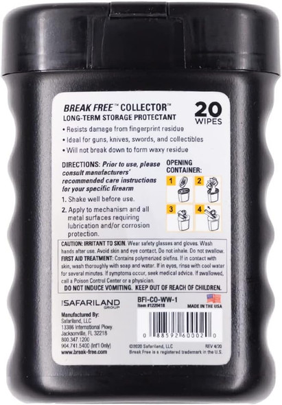 Break Free Collector Gun Cleaning Wipes