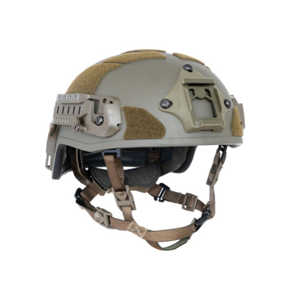 Busch AMP-1TP Ballistic Helmet (NIJ IIIA+ / DEA-FBI Protocol / VPAM-3) | Full-Cut, Mid-Cut & High-Cut with Rails (Black & Green)