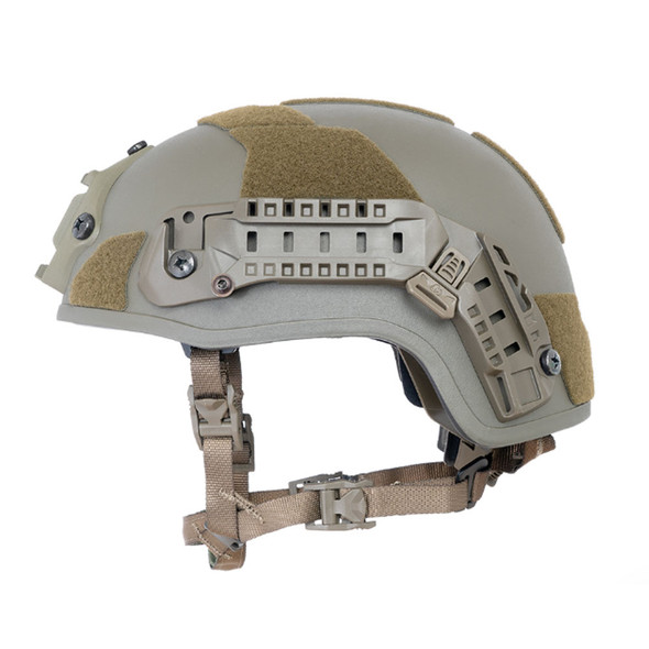 Busch AMP-1E Ballistic Helmet (NIJ IIIA+) | Lightweight ACH Full-Cut, Mid-Cut & High-Cut with Rails (Black & Green)