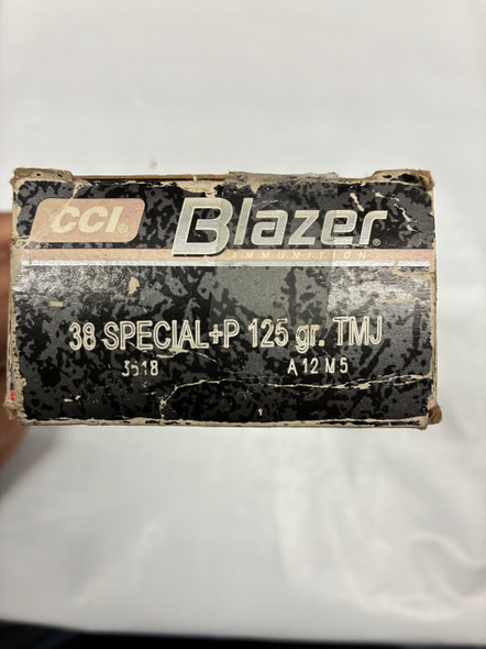 CCI Blazer .38 Special +P 125 gr TMJ – 3518 (50 Rounds)