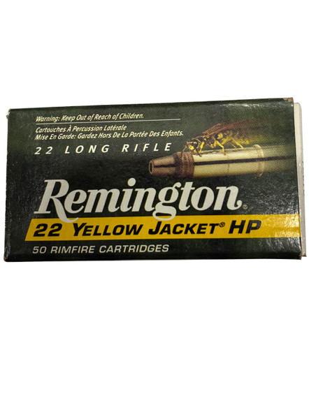 Remington 22 Yellow Jacket HP Hyper Velocity .22 Long Rifle 33 grain Hollow Point - (50 Rounds)