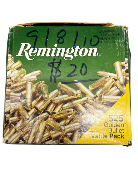 Remington Golden Bullet .22 LR 36gr Brass-Plated Hollow Point Ammo 525rd Value Pack 21250