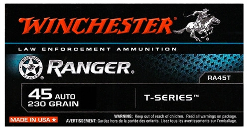 Winchester .45 ACP Ammo 230 Grain Ranger T-Series Jacketed Hollow Point