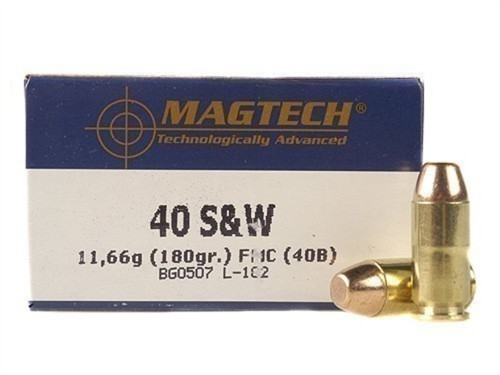 Magtech .40 S&W Ammo 180 Grain Full Metal Jacket