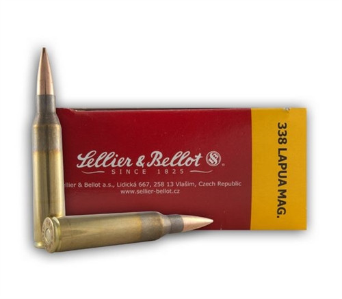 Sellier & Bellot .338 Lapua Magnum Ammo 300 Grain Sierra Match King Hollow Point Boat Tail