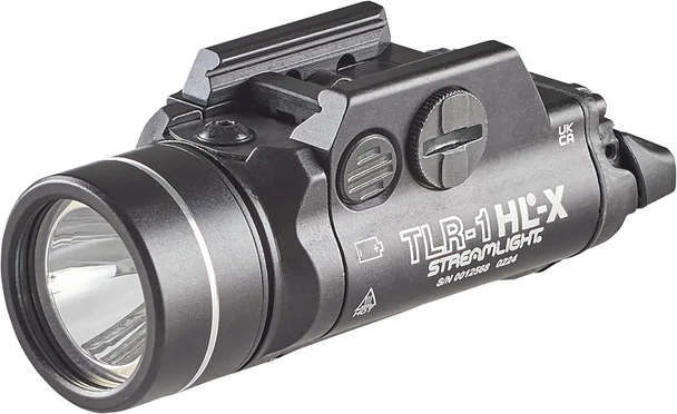 Streamlight 69501 TLR-1 HL-X USB 1500-Lumen Rechargeable Rail-Mounted Weapon Light, Includes Rail Locating Keys