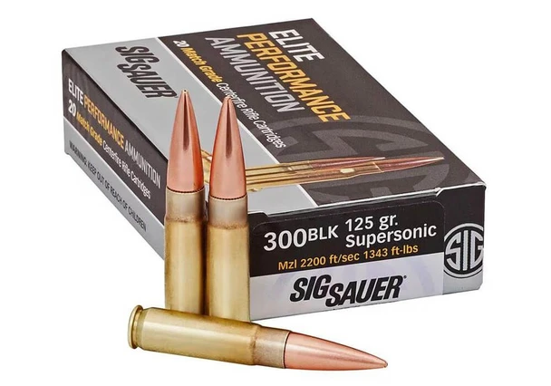 SIG Elite Match Grade .300BLK Ammo 125-Grain Supersonic OTM