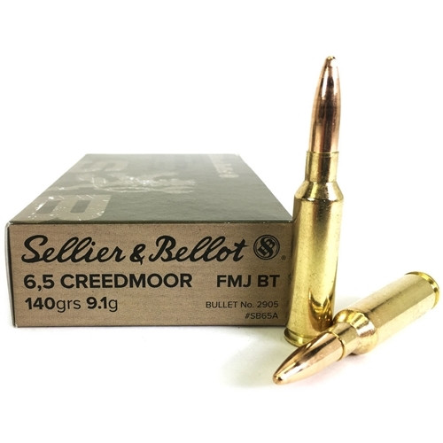 Sellier & Bellot 6.5 Creedmoor Ammo 140 Grain Full Metal Jacket