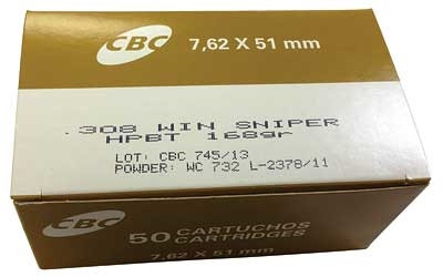 Magtech/CBC .308 Winchester Ammo 168 Grain Sierra Match King Hollow Point Boat Tail