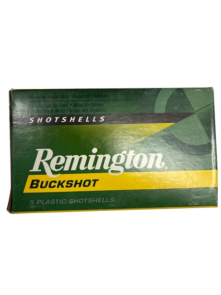 Remington Buckshot 12 Gauge 2-3/4″ 00 Buck 9 Pellet – 12B00 (5 Rounds)