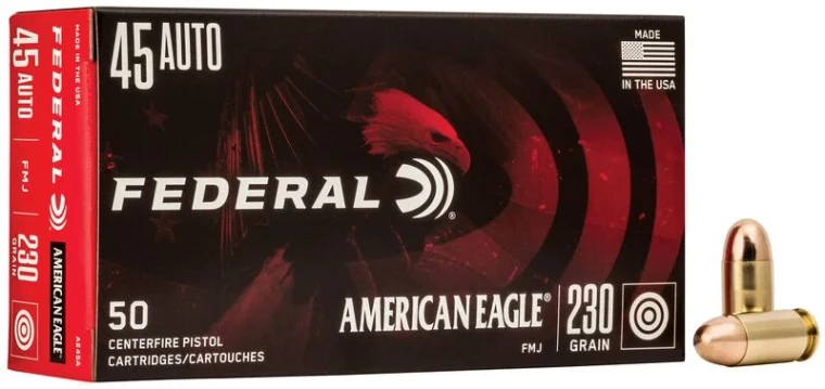 American Eagle .45 ACP 230-Grain FMJ Ammo - Box of 50
