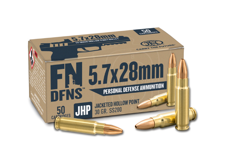 FN DFNS SS200 5.7x28mm Ammo 30 Grain Jacketed Hollow Point - 50-ROUND BOX