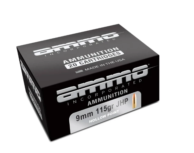 Ammo Inc 9mm 115-Grain Ammo JHP - Case of 1000 Rounds