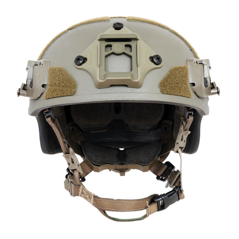 Busch AMP-1E Ballistic Helmet (NIJ IIIA+) | Lightweight ACH Full-Cut, Mid-Cut & High-Cut with Rails (Black & Green)