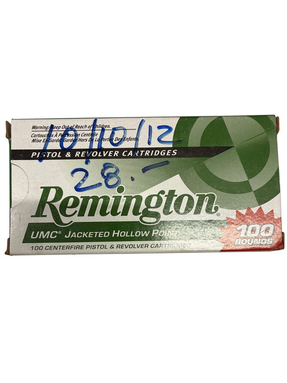 Remington UMC 9mm Luger 115 Grain Jacketed Hollow Point – L9MM1B (100 Rounds)