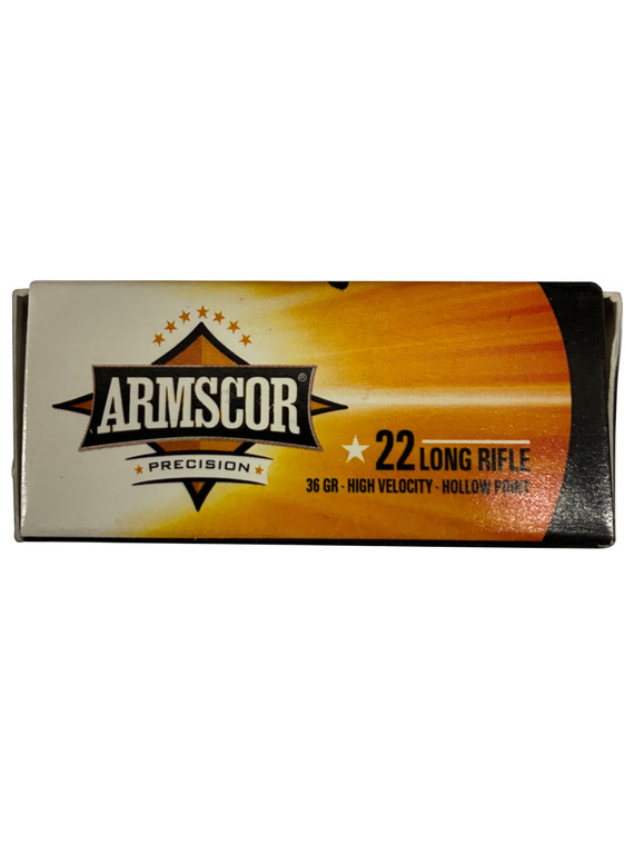 Armscor Precision .22 LR High Velocity 36 Grain Hollow Point – (50 Rounds)