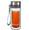 Enjoy loose tea on the go with our new portable tea tumbler. It sports a stainless steel infuser, tough borosilicate glass inside and out, a flexible strap for ease of transport and double-wall construction to maintain temperature. Holds 10 delicious ounces.
This double-wall glass travel tumbler is fitted with a cap that fits both the glass container and the plastic infuser, allowing one to stop the infusion and prevent tea from growing bitter.