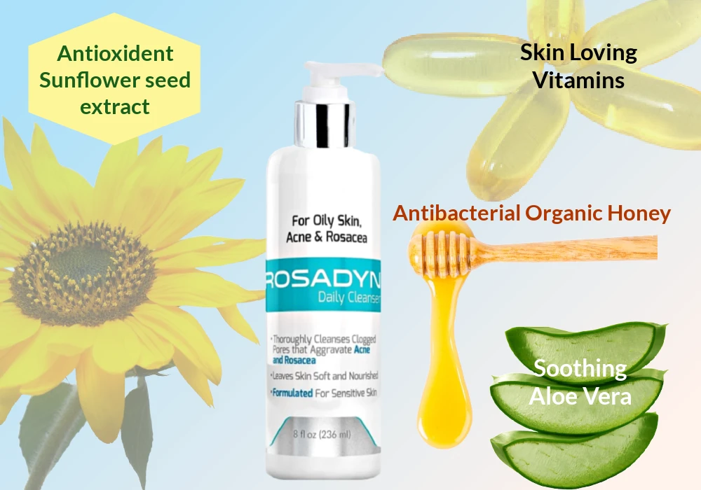 Rosadyn Gel Cleanser 2-Pack (Normal to Oily Skin)  - Antibacterial and Skin Strengthening