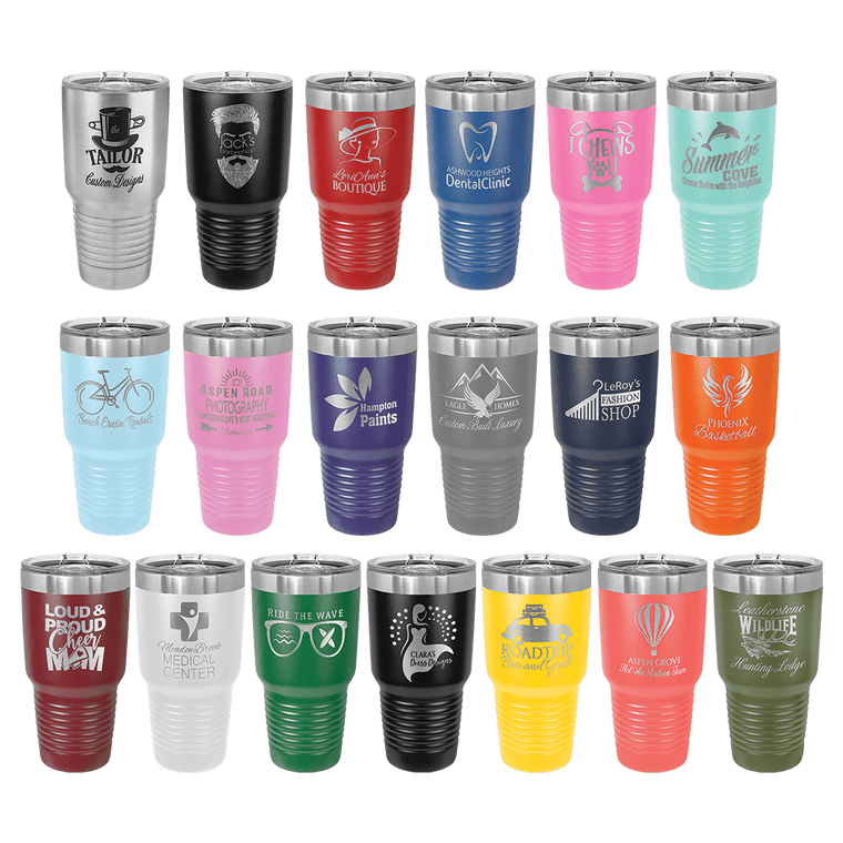 Polar Camel 30 oz. Insulated Ringneck Tumbler with Slider Lid - Laser Engraved