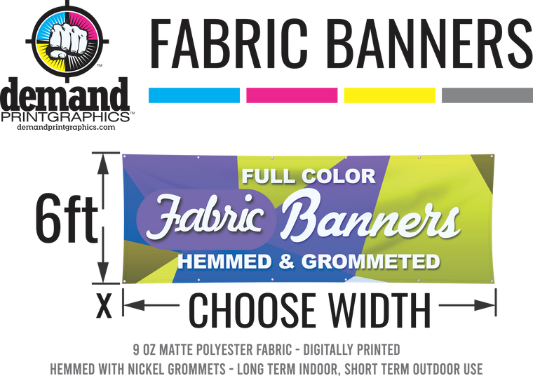 Fabric Banner - 6ft x Custom Width
