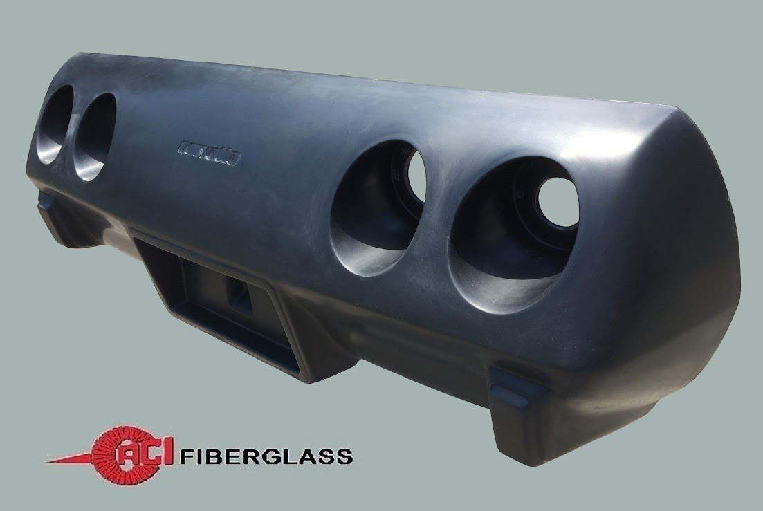 C3 - 1976 (EARLY) REAR BUMPER, STOCK (WITH DEPRESSION FOR EMBLEM)  TRUFLEX