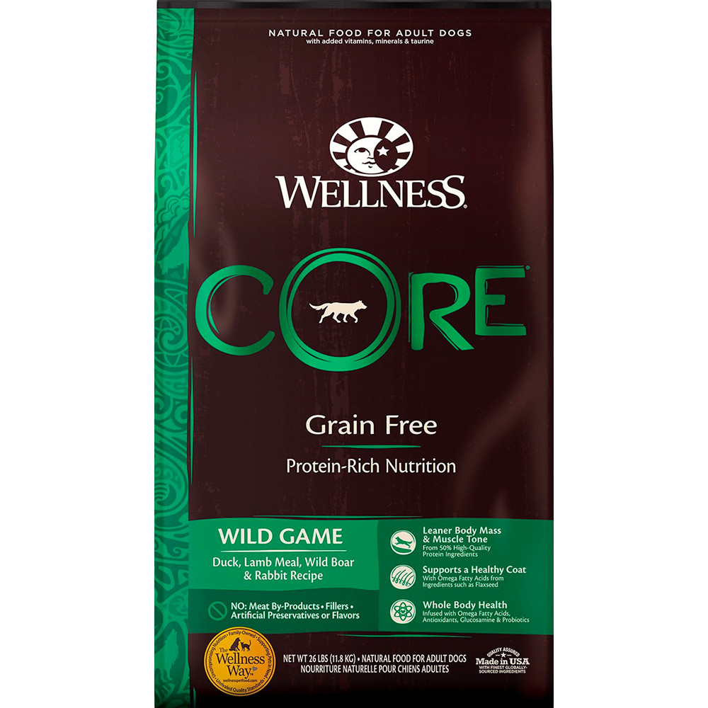 Wellness CORE Natural GrainFree Wild Game Duck, Lamb, Boar, & Rabbit