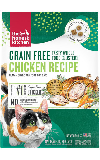 Honest Kitchen Whole Food Clusters Grain Free Chicken Dry Cat Food, 1 lb