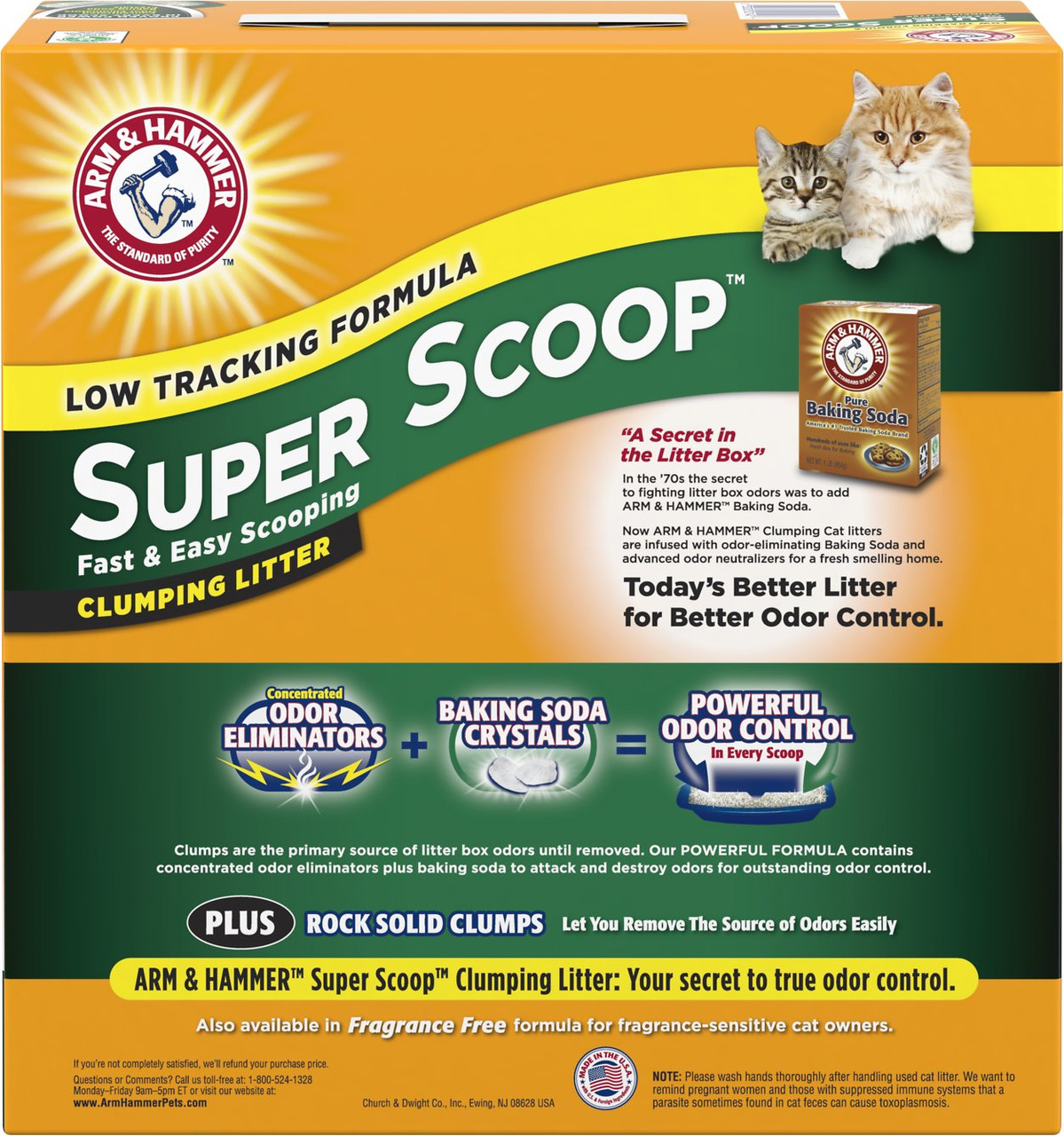 Arm & Hammer Litter Super Scoop Scented Clumping Clay Cat Litter, 20 lb Box