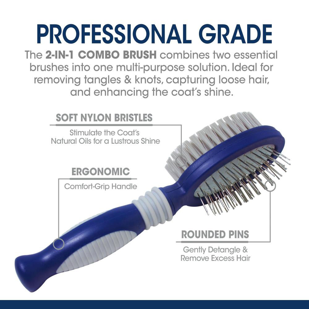 Four Paws Magic Coat Professional Series 2in1 Combo Pin and Bristle Brush for Dogs