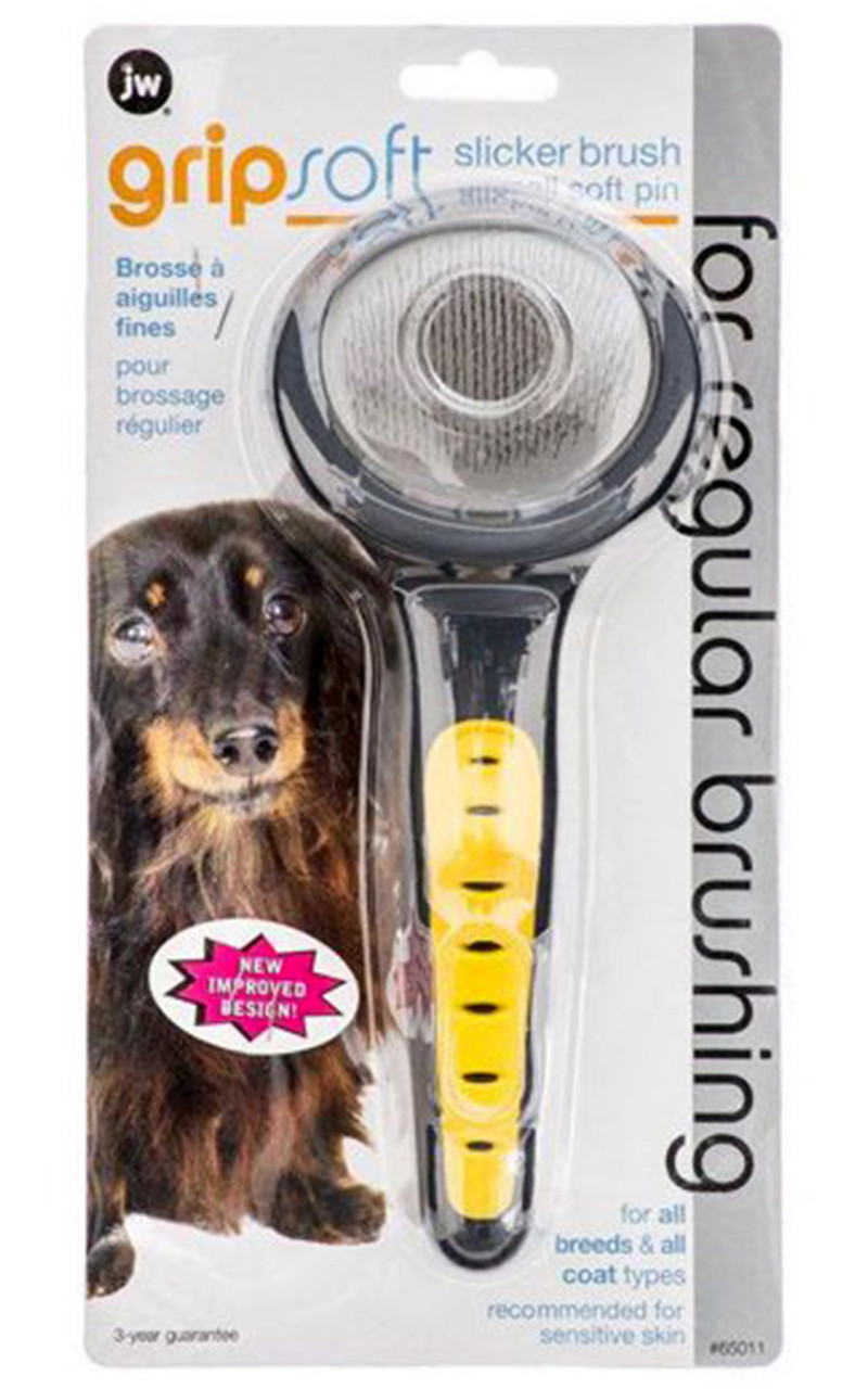 JW Gripsoft Soft Pin Slicker Brush, Small