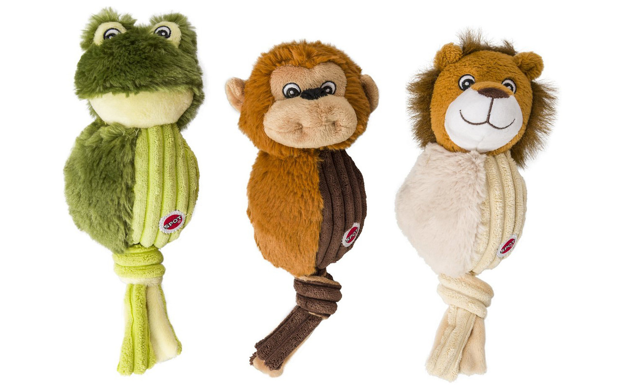 Ethical Pet Assorted Flat Jax Squeaky Plush Dog Toy