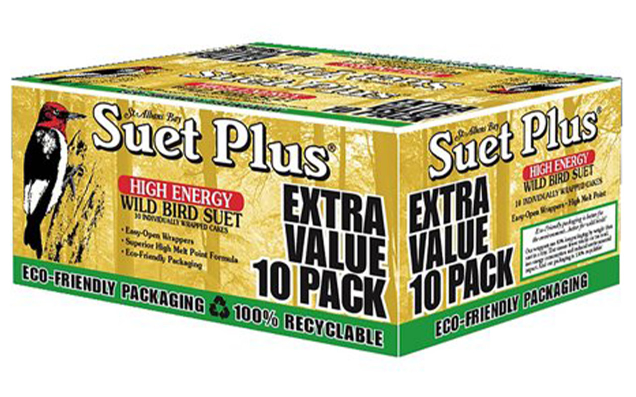 Suet Plus High Energy Blend 11 oz Suet Cake, 10 Pack