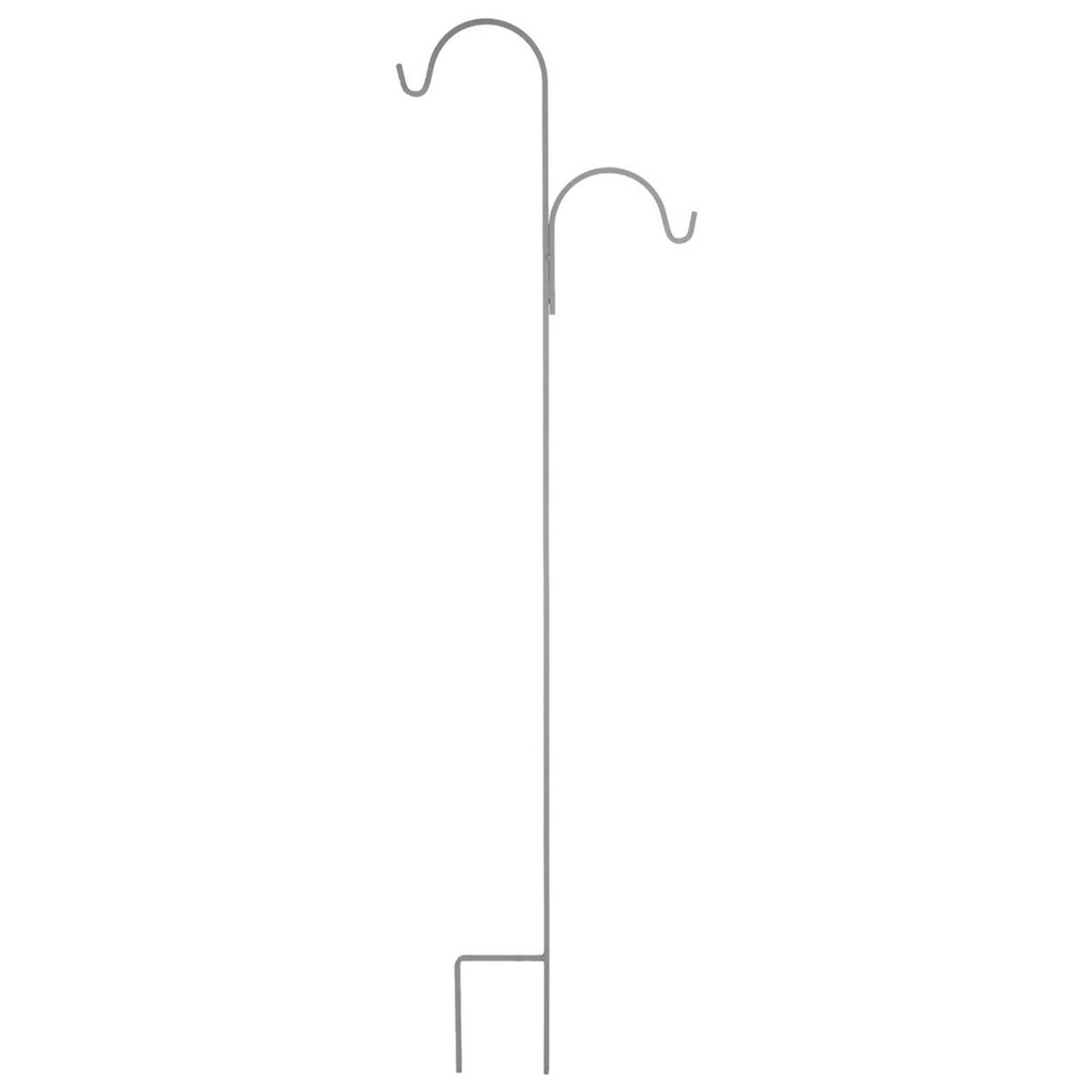 UrbanGarden Slate Gray Double Offset Shepherd Hook, 90"