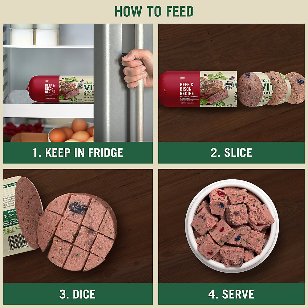Freshpet Vital Balanced Nutrition GrainFree Beef & Bison Recipe Dog
