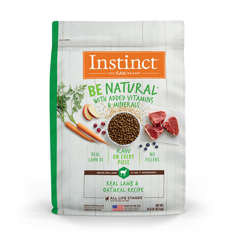 Instinct Be Natural FreezeDried RawCoated Dog Kibble, Real Lamb