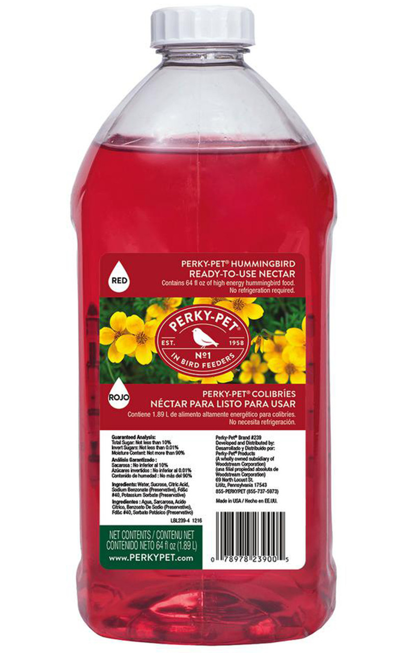 PerkyPet Hummingbird Nectar Concentrate, Red 64 oz Smithland
